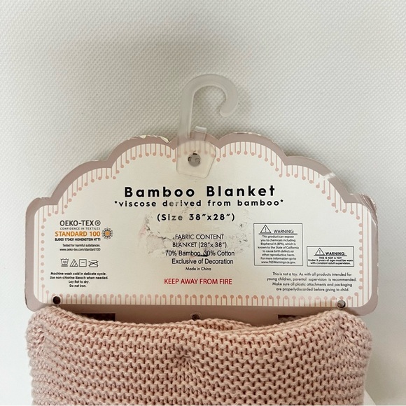 Bonbini Bamboo Blanket Soft Blush Pink Breathable Antibacterial Hypoallergenic - Picture 2 of 9